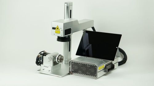 New 20watt laser marking/ engraving/ cutting system w/ pc &amp; rotary for sale