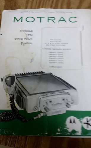 Motorola Motrac 2-way radio, UHF Service Manual