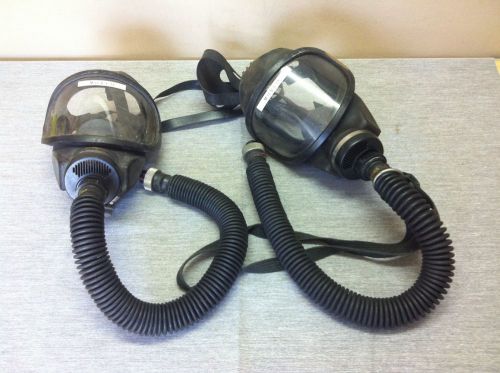 (2) used MSA Ultraview Face Mask respirator, medium (1) Ultra Elite, Large