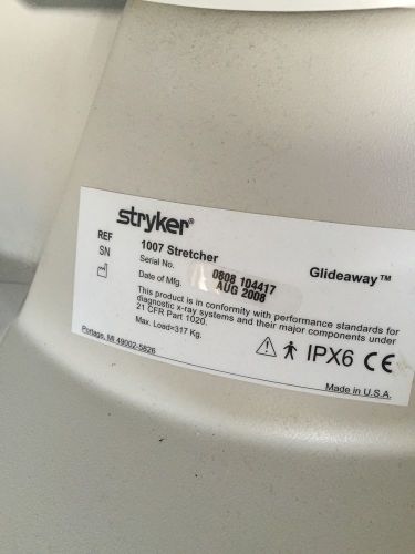 Stryker 1007 Glideaway Stretcher