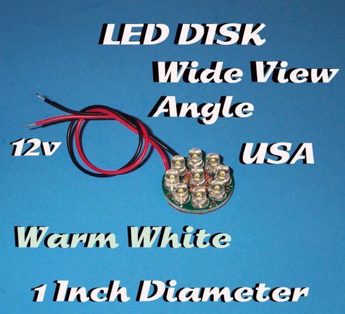 Led light disk wide warm white 12 volt 1 inch dia board for sale