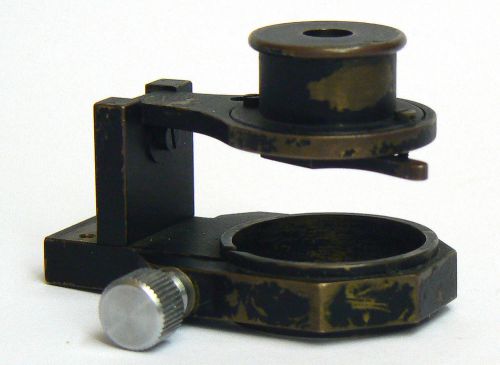 Brass black enameled vintage microscope eyepiece magnifier attachment for sale