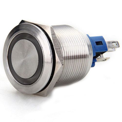 Durable Round 12V Led 22Mm Stainless Steel On/Off Push Button Switch