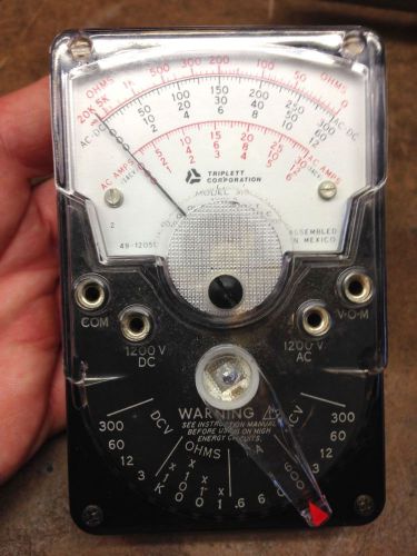 Triplett 310 Analog Multimeter with Leads Made in Mexico