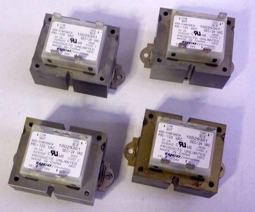 Lot of 4 - tyco transformer 4000-01aw18ae34 120vac to 24vac 50va for sale