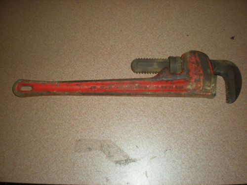 Ridgid tools 18 in. pipe wrench heavy duty rigid monkey wrench made in usa!!! for sale