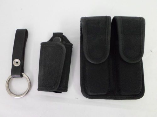 Lot of 3 bianchi accumold nylon double mag w/snap, ring &amp; silent key holder for sale