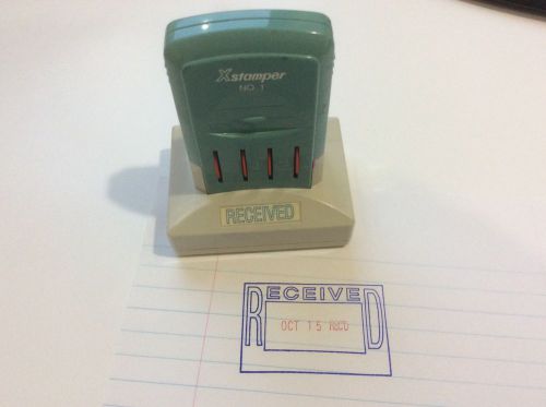 Xstamper Versadater Pre-inked Stamp - Received Message/date Stamp- 1.31&#034; X 2.12&#034;