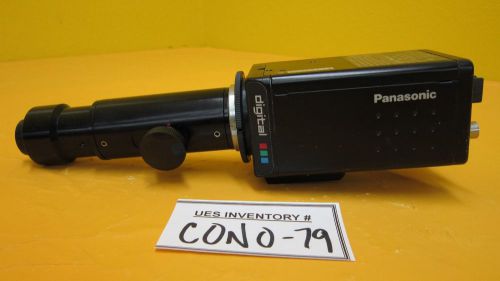 Panasonic GP-KR222 Color CCD Camera with Microscope Zoom Lense Used Working