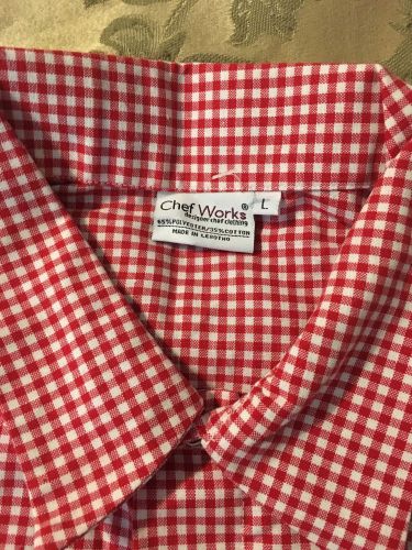 Chef Works Shirt Large Red Gingham
