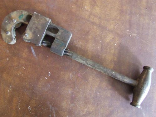 Vintage no.1 improved mark mfg. roller pipe tube cutter heavy duty 3 wheel tool for sale