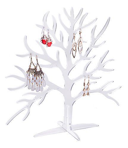 Displays2go Tree Shaped Countertop Earring Display Stand, Clear