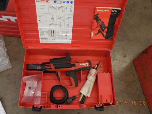 HILTI Powder DX76 Actuated Tool w/ X-76-F-N15 Guide,  Single Shot NICE (561)