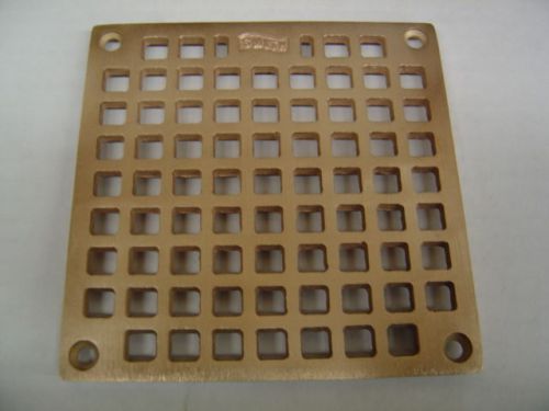 Smith brassfloor drain strainer cover 5-1/2&#034; square  commercial 5/32&#034; thick j-61 for sale