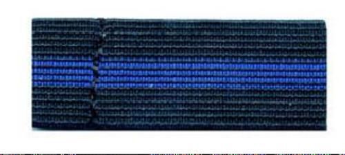 Blue Stripe Black Elastic Mourning Band Funeral Police Law Enforcement New