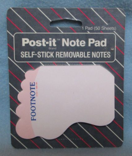 FOOT SHAPED FOOTNOTE Vintage 1980&#039;s Post-It 50 Sheet Note Pad Sealed Package