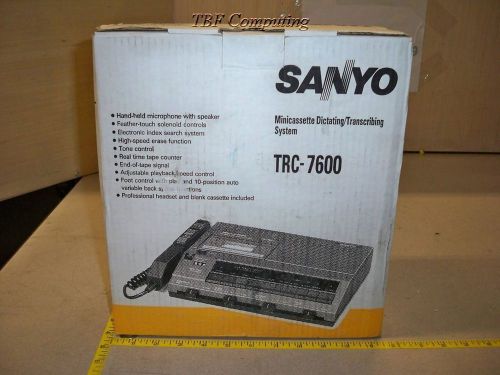 Sanyo trc-7600 mini cassette dictation/transcribing system w/accessories for sale