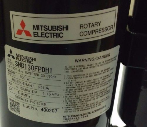~Discount HVAC~ MT-E12B05900- Mitsubishi Rotary Compressor R410A 14-190V D.C.