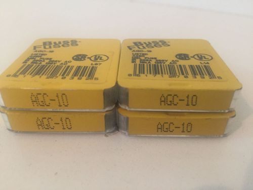 NEW LOT OF (20) BUSS FUSES AGC-10 10AMP FUSES