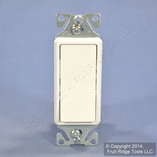 Cooper white decorator rocker wall light switch 15a single pole bulk 7501w for sale