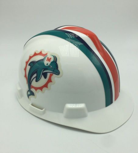 MSA V-Gard NFL Hard Hat, Miami Dolphins Great Condition Medium