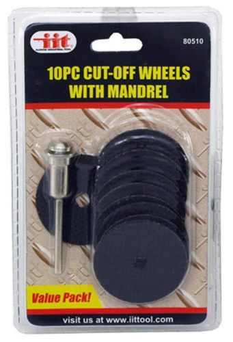 10-pc. 1-1/2 in Cut-Off Wheels with Mandrel