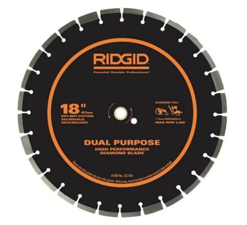 Ridgid 18 in. dual-purpose walk-behind saw diamond blade power tool accessories for sale