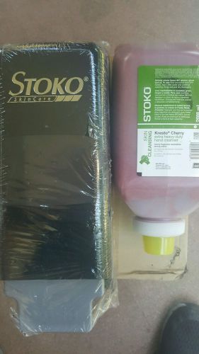 Stoko Cherry Soap WITH Stoko Vario Ultra® Dispenser. 6 REFILLS AND DISPENSER