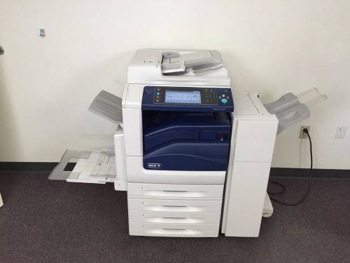 Xerox workcentre 7525 color copier machine network printer scanner fax finisher for sale