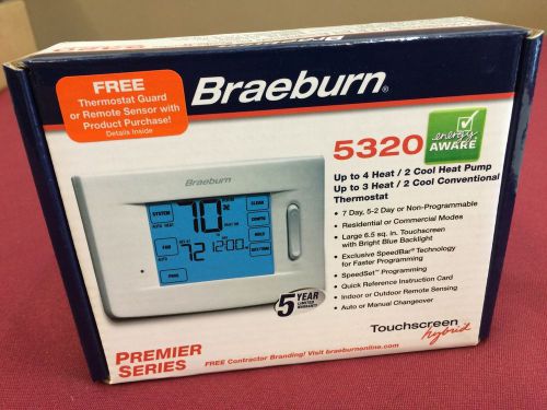 Braeburn 5320 Premier Series Programable Thermostat Heating and Cooling