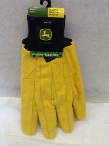 Mens John Deere Heavy Duty Chore Gloves (Yellow): Size L &amp; XL: NEW: FREE SHIP