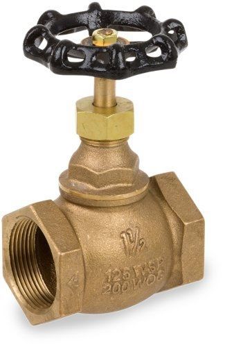Smith-cooper international 4101 series bronze globe valve, inline, 1-1/4&#034; npt for sale