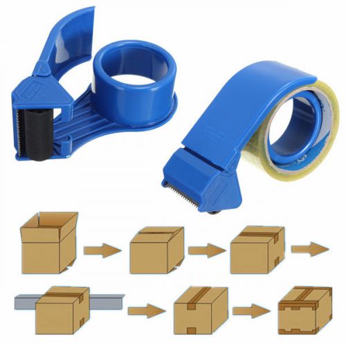 Hand tape dispenser packing shipping box roll roller cutter parcel tool 50mm 2&#034; for sale