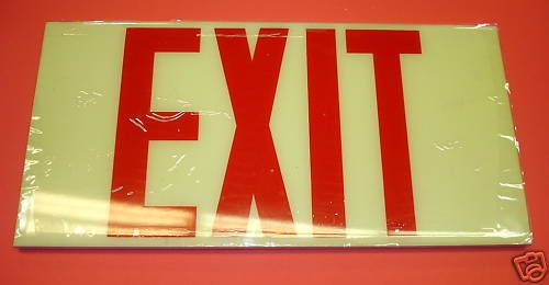 RED exit self illumiating low-level exit sign no powe