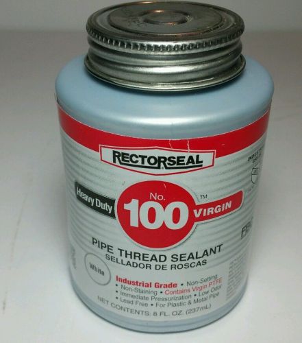 1/2 pint 8oz. jar rectorseal white  no 100 virgin plumbing pipe thread sealant for sale