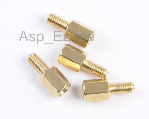 25pcs m3 male 6mm x m3 female 6mm brass standoff spacer m3 6+6 for sale