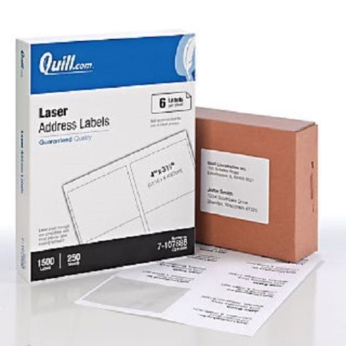 Quil Laser Address / Shipping Labels; White, 3.3&#034; X 4&#034;, 600 labels per box, New!