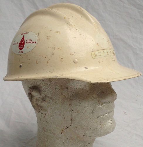 Vintage Fiberglass Hard Boiled Iron Worker Hard Hat