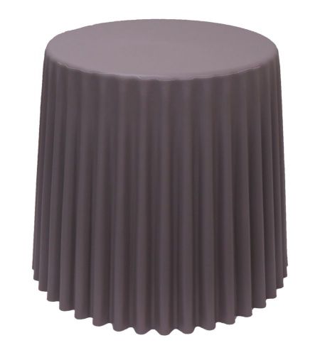 New Swan Plastic Cupcake Stool Stackable Outdoor Cafe Dining Chair Mild Grey