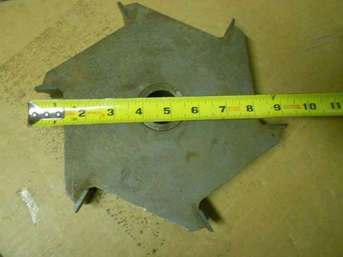 Vintage Large Carbide Shaper Cutter 9&#034; diameter 6 wing 1-1/4 Bore