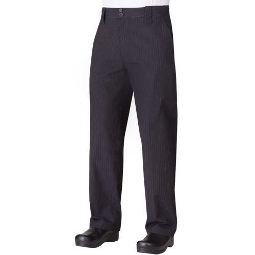 Chef Works PS005 Men&#039;s Essential Pro Pants, Size 34, Fine Stripe