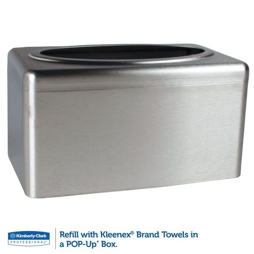 Kimberly-Clark Professional 09924 Kleenex Towel Box Cover For POP-UP Box, Steel