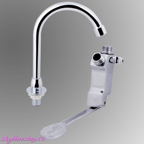 Foot pedal valve faucet copper vertical basin for home with 1m flexible hose for sale