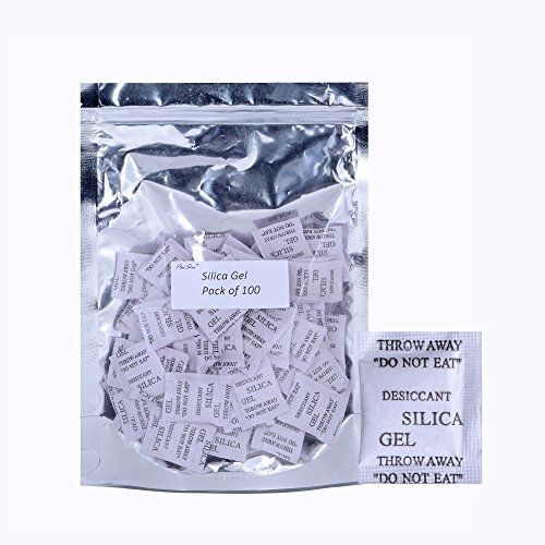 PaiSen 1 Gram Silica Gel pack of 100 desiccants bags