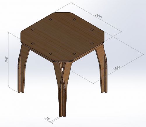 Square Table Vectors 2D CNC Router Laser Plans DXF Files ArtCAM VCarve Woodwork