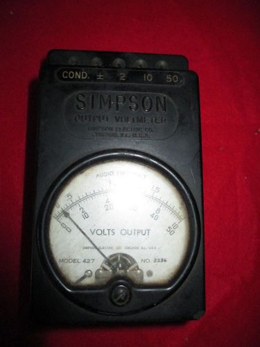 VINTAGE SIMPSON MODEL 427 VOLTS/AUDIO FREQUENCY METER