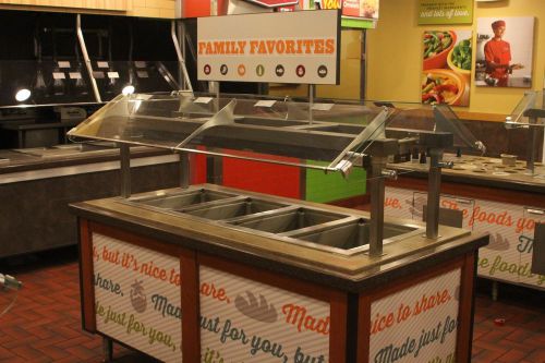 Four well buffet hot food steam table for sale