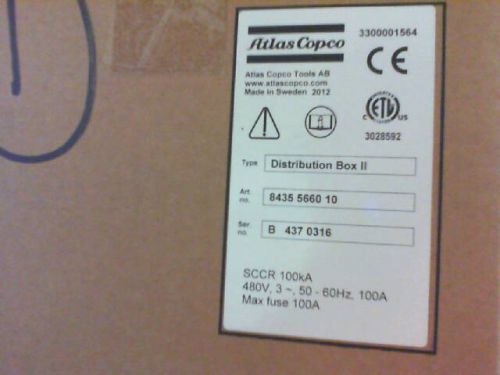 ATLAS COPCO DISTRIBUTION BOX II 8435 5660 10 **New in Factory Packaging**