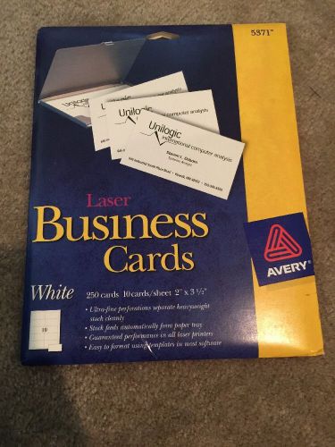 Avery (5371) Business Cards Laser Business Cards  2&#034; x 3 1/2&#034; White - 250 Count