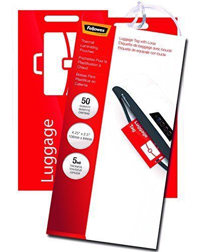 Fellowes laminating pouches, thermal adhesive back, letter, 3 mil, 100 pack for sale
